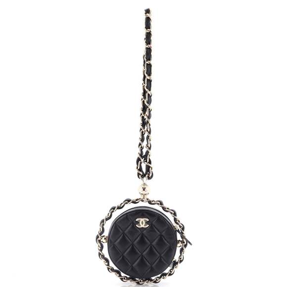 Chanel Frame Chain Around Round Clutch #183027C27B - Picture 1 of 8